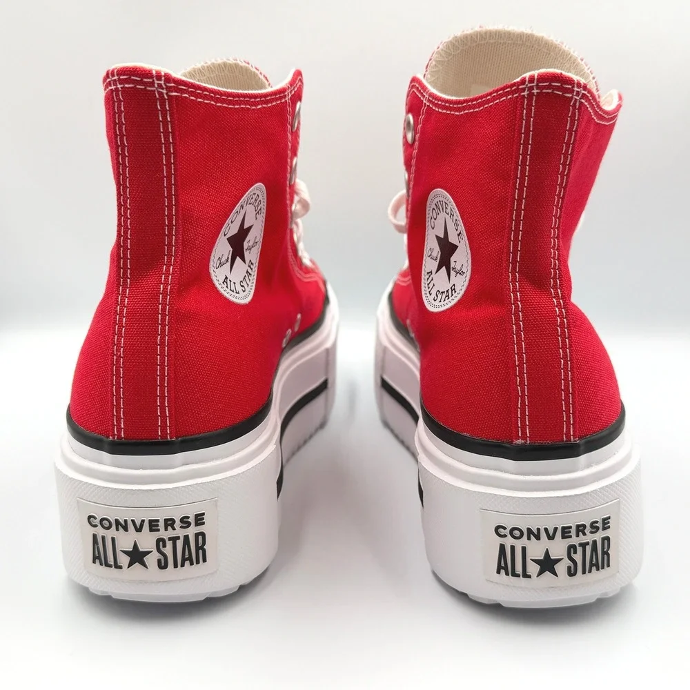 Converse Chuck Taylor All Star Lift Double Stack Women 10 Red A15542C **NEW** - Picture 6 of 12